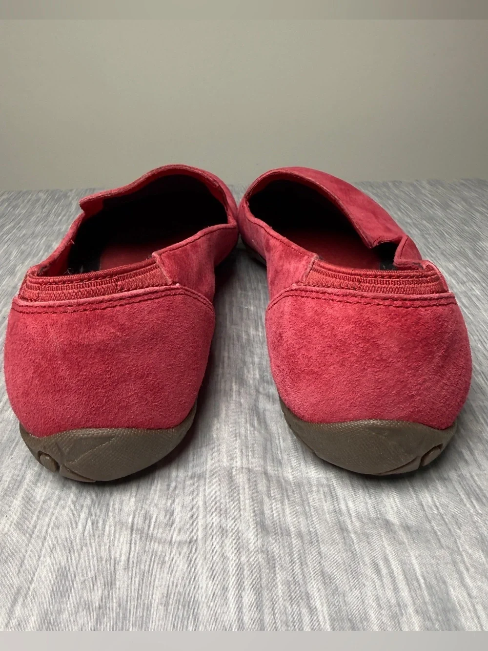 Merrell Mimix Fuse Flat Red Suede Loafer Ballet Flat Comfort Size 9